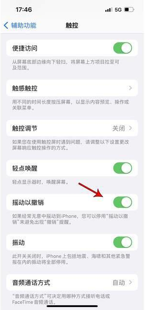 康巴什苹果手机维修分享iPhone手机如何设置摇一摇删除文字 